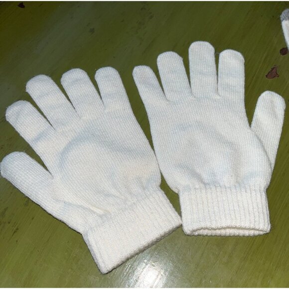 Ivory Knit Gloves 2 Pair Lot New Time&Tru Elegant Womens Winter Accessories Gift - Picture 2 of 5
